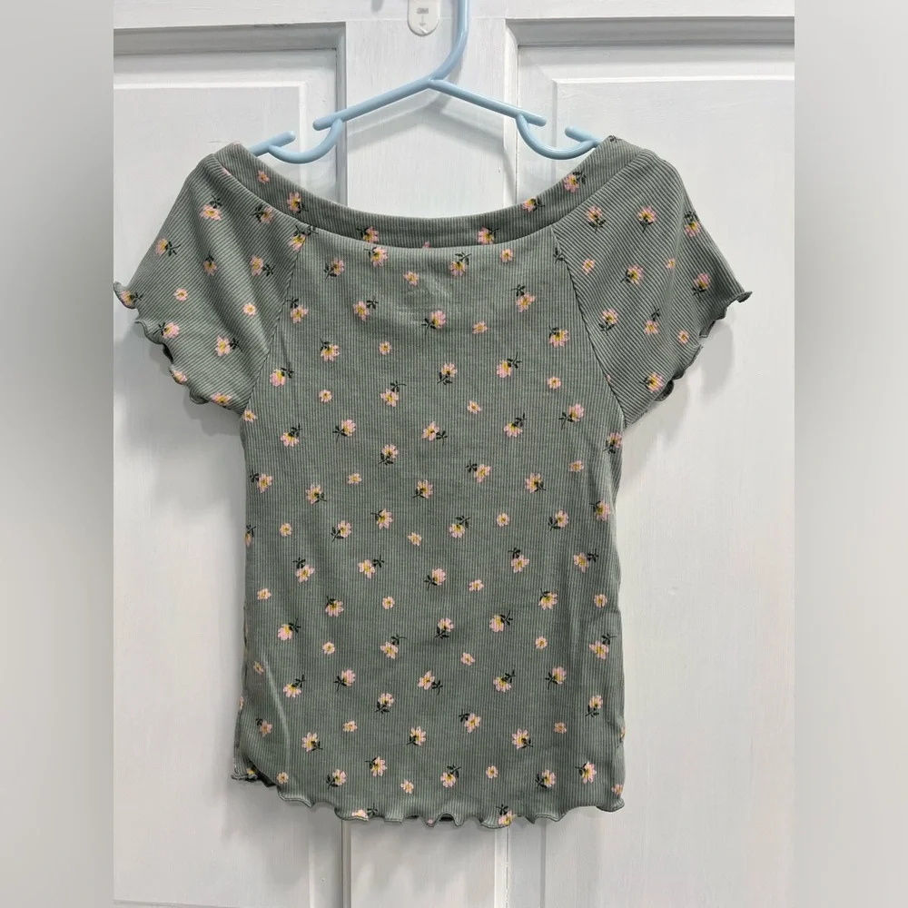 JUSTICE Lot Of 3 Cropped Short Floral Striped Summer Tops SIZE 7 GIRLS Pre Loved